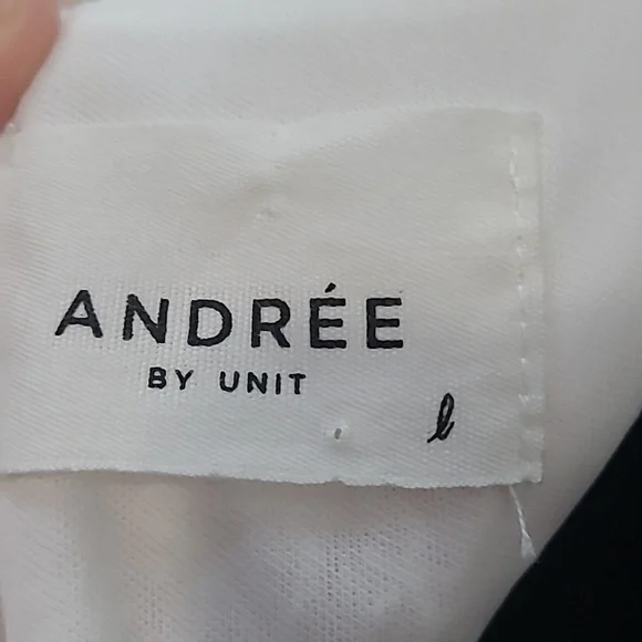 ANDREE BY UNIT White Mini Dress Baby Doll Eyleet Mini Dress Size Large - Picture 10 of 10